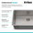 KRAUS Standard PRO™ Gauge Undermount Kitchen Sink with WasteGuard™ Garbage Disposal-98667820