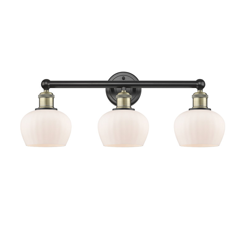 Noille 3 - Light Dimmable Vanity Light, Matte White, Black Antique Brass
