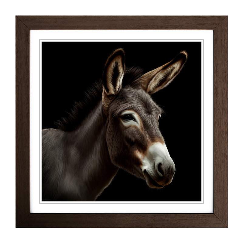 Single Picture Frame Print on Wood, Walnut