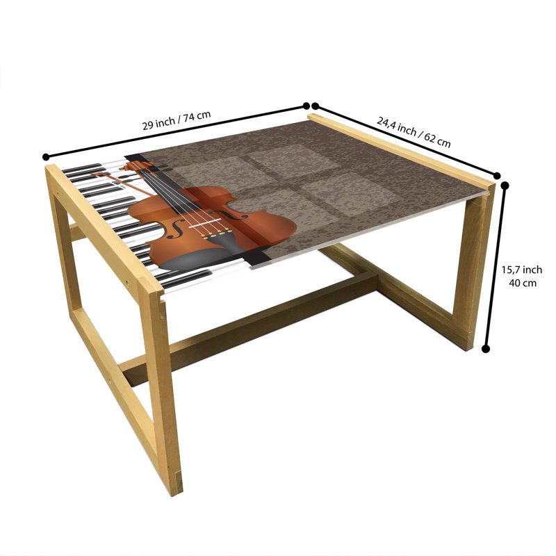 Jaicarious Trestle Coffee Table, 40cm H x 74cm W x 62cm D