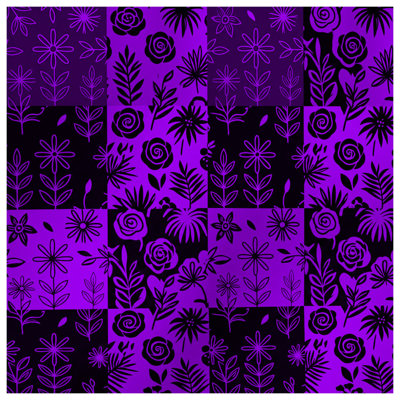 Couvertures mauves à motif floral