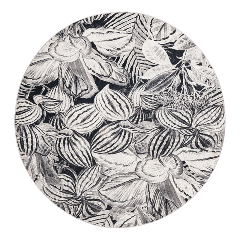 Tapis gris anthracite, Rond 7 pi
