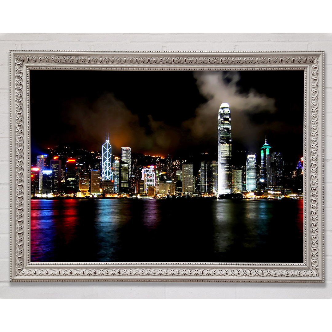 Hong Kong Cloudy Nights - Einzelne Bilderrahmen Kunstdrucke