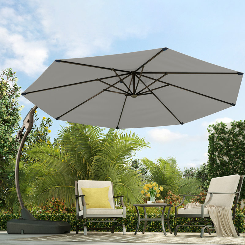Parasol en porte-à-faux 12 pi Jalbert, Gris