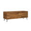 Banc de rangement en bois d'acacia massif de 46 pouces