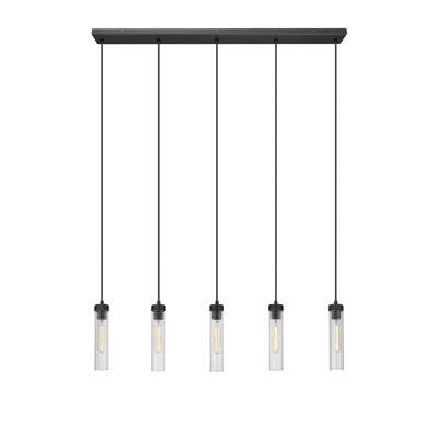 Mortola 5 - Light Steel Dimmable Square / Rectangle Chandelier