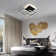 3-Light 65cm LED Flush Mount,Modern Dimmable LED Ceiling Light With Remote,Square Aluminum Frame