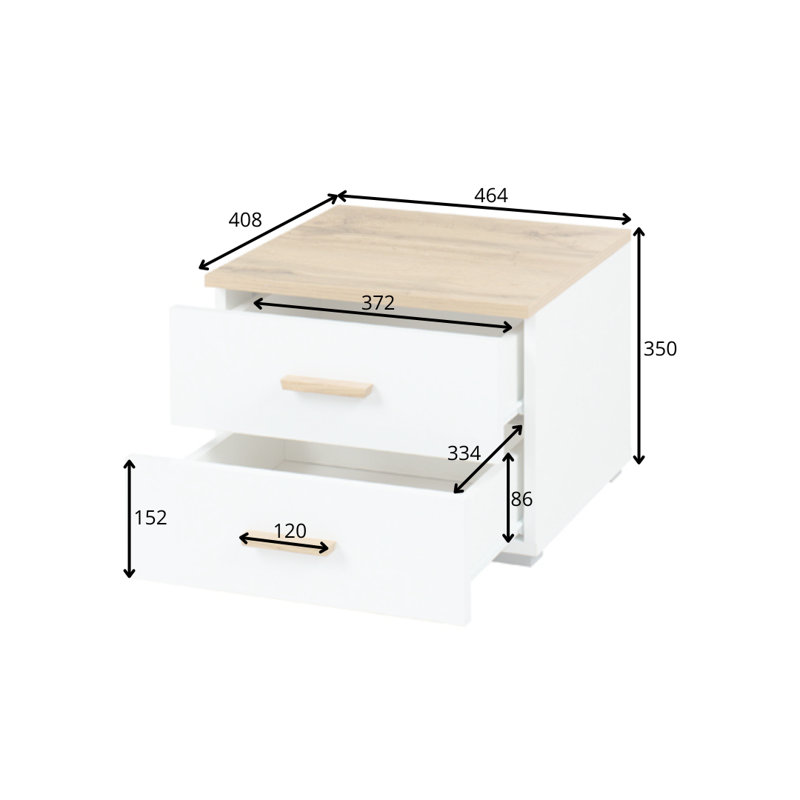 Reade two pieces bedside tables 2 Drawer