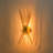 2 - Light Aged Gold Vintage Starburst Wall Sconce