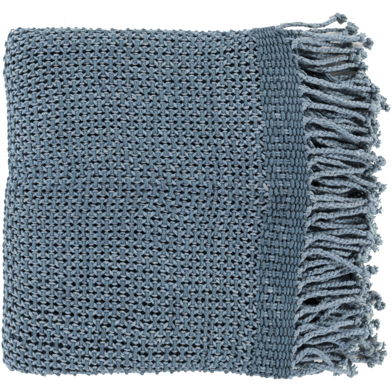Duien Hand Woven Throw Blanket, Slate