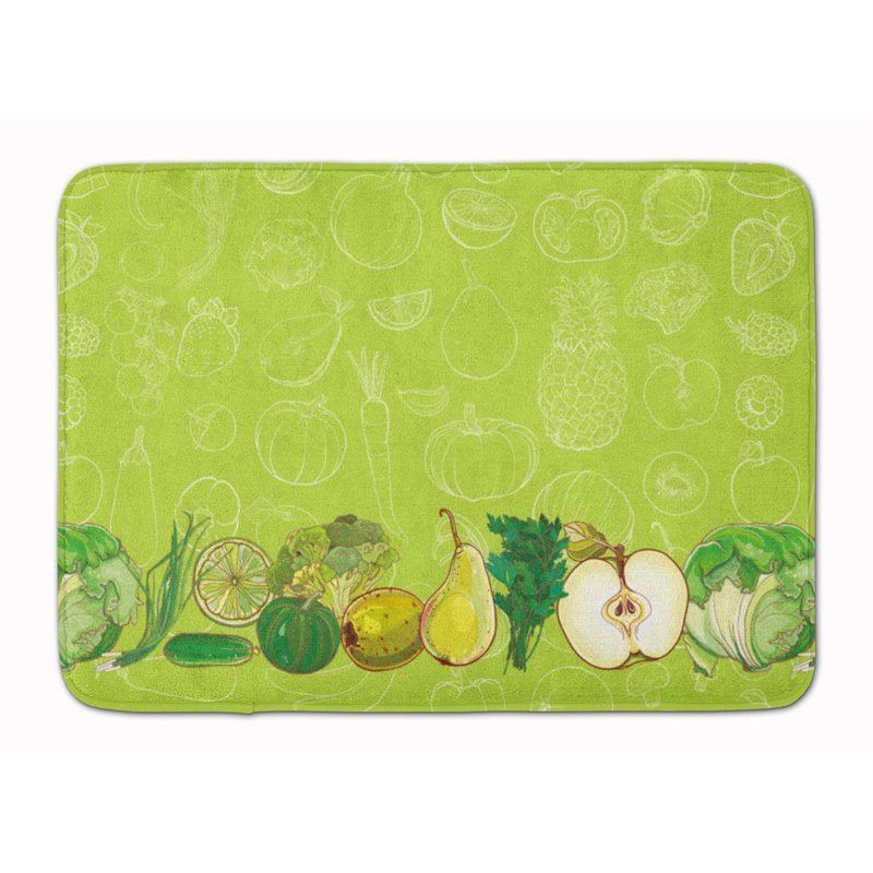 Tapis pour salle de bain à mousse à mémoire de fruits et légumes