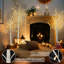 Ensemble de bouleau lumineux, 4 pi 48 DEL / 5 pi 72 DEL / 6 pi 96 arbres artificiels à DEL avec lumières blanches chaudes, arbre de Noël pour la décoration intérieure et extérieure d'Halloween