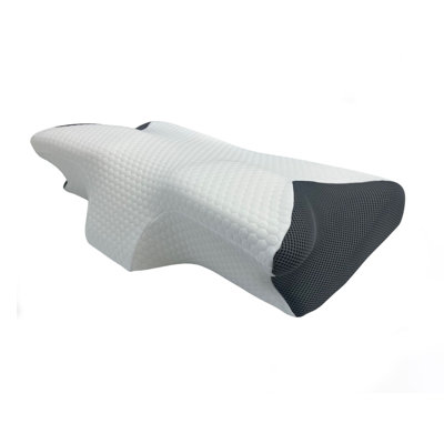 Ergonomic Cervical Pillow for Neck Pain Relief, Butterfly Orthopedic Contour Pillow with Memory Foam for Side, Back & Stomach Sleepers, Breathable Washable Cover | Oreiller Cervical Ergonomique pour Douleurs