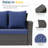67.7" All-Weather Wicker 3-Seat Patio Sofa With Thick Blue Cushions & Black Frame-56704427