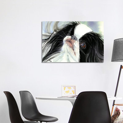 Chin Spin - Japanese Chin 1 Piece Wrapped Canvas Wall Art