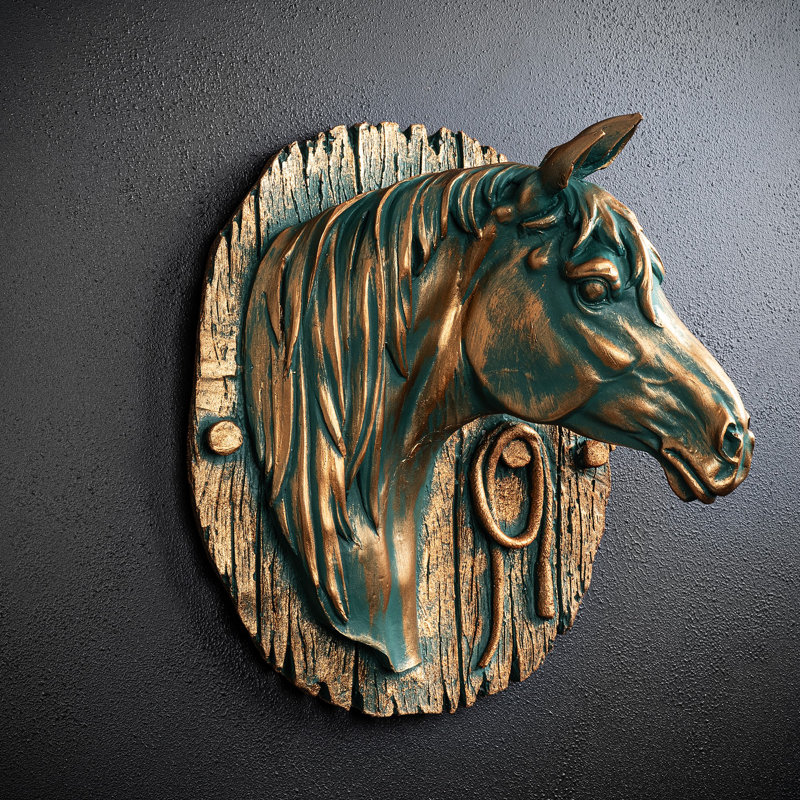 Decorative Wall Accessory, Green/Gold 