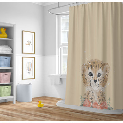 Lil Leopard Ultra-Thin Lightweight Shower Curtain