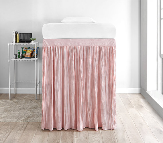 Jupe de lit 60 po Crinkle, Rose quartz