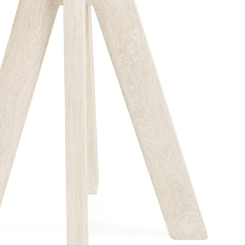 Furley 32" Round Counter Height Dining Table, White Wash, 42"