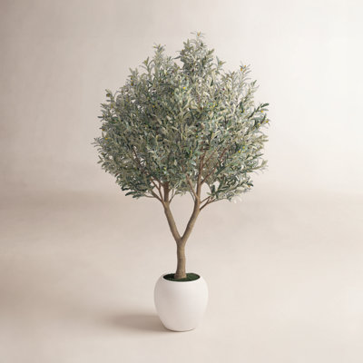 Adcock 8' Artificial Olive Tree with Planter