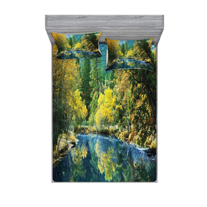 Microfiber Sheet Set, Queen Sheet Set with Fitted Sheet