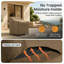 Housse pour chaise de patio robuste et de qualité supérieure - Protecteur respirant et résistant avec PVC résistant à l'eau, ourlet élastique réglable, sangles à fermeture par clic et évents - Goodman-83640549