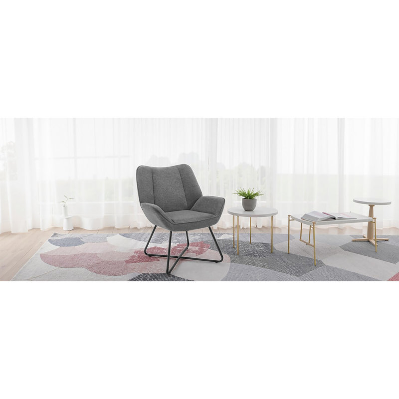 Upholstered Armchair, Grey