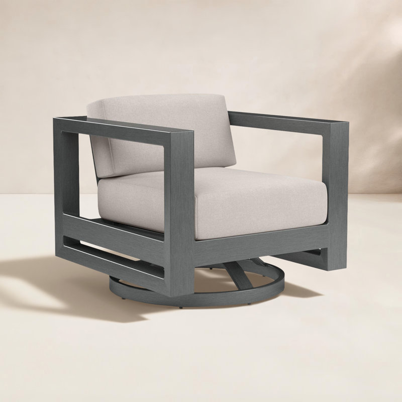 Redondo Outdoor Swivel Lounge Chair, Canvas Natural Sunbrella® Canvas