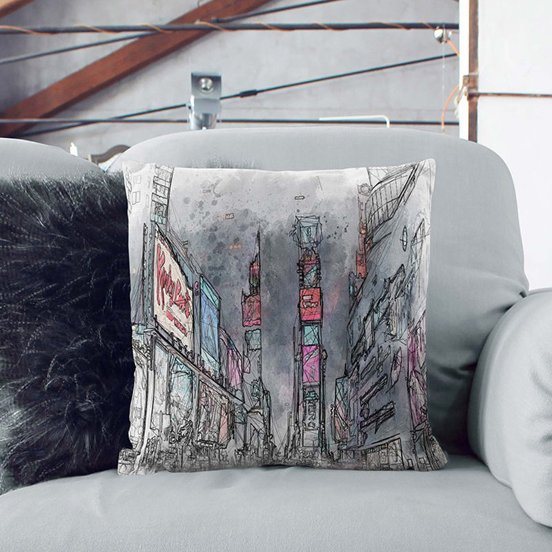 Square Throw Cushion, 55cm H x 55cm W x 20cm D