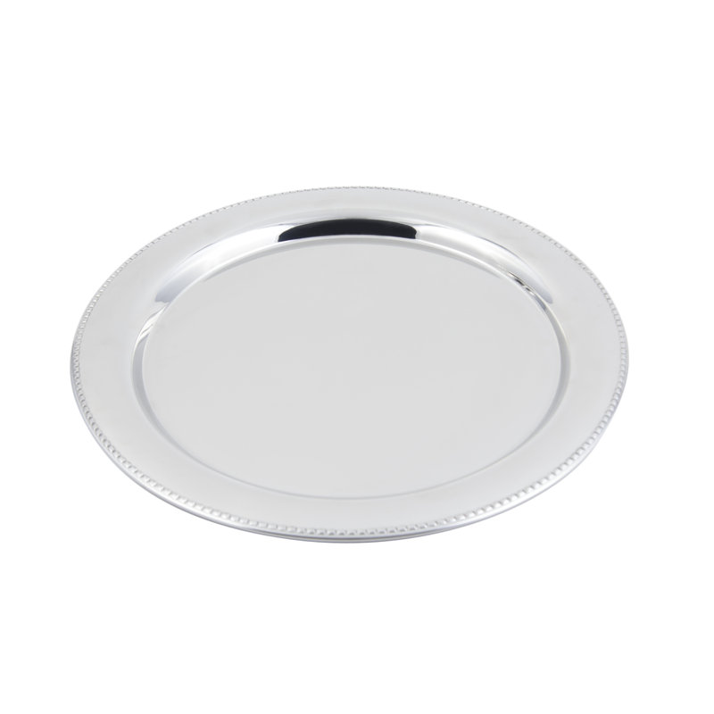 Bon Chef Stainless Steel Platter, 1" H x 13" L x 13" W