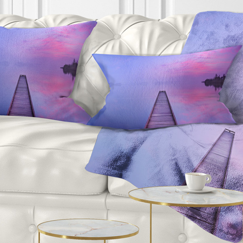 Coussin Bridge Jetty in a Dawn Lake, Rectangle, 12 po x 20 po