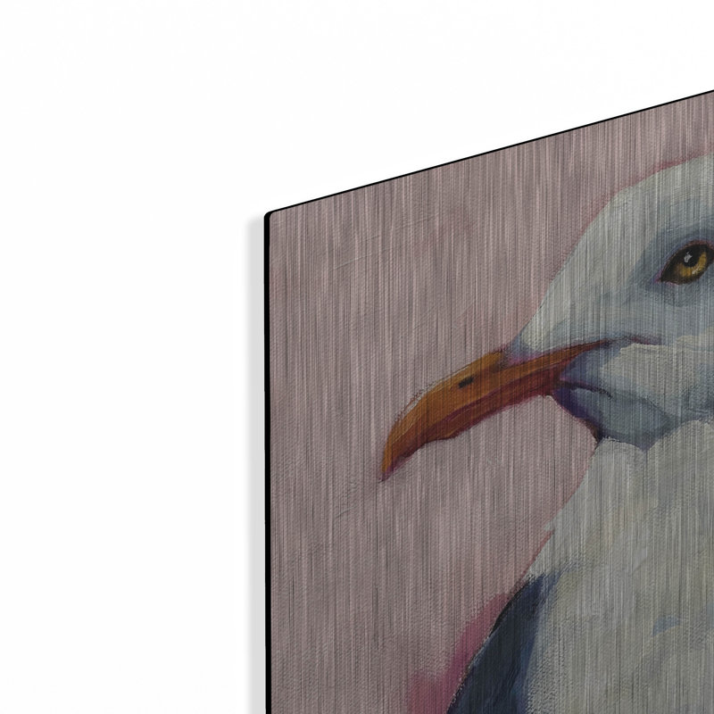 «Summer Seagull 2» par Lucia Stewart, art mural en métal, H 12 po x l 12 po