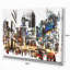 «People Walking in City Grunge», reproduction d'impression sur toile tendue-29496555
