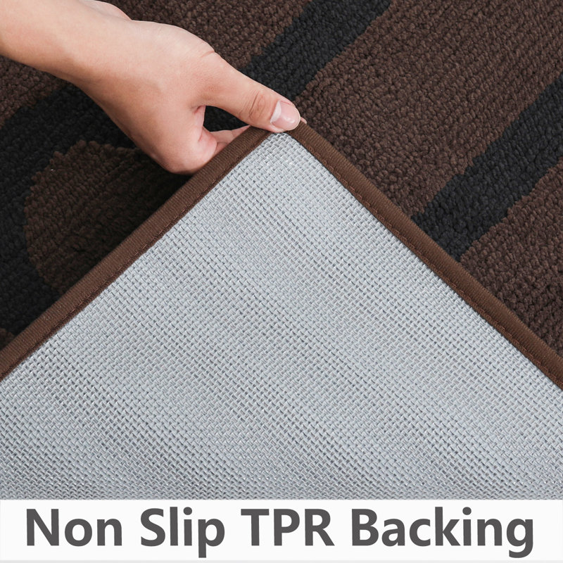 Absorbent Indoor Doormat Muddy Dog Washable Mat Door Mat for Entry, 36" L x 24" W, Brown