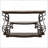 Gretta Merlot 2-Shelf Sofa Console Table
