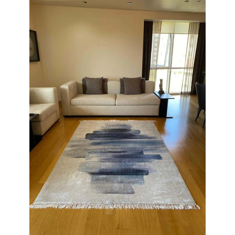 Lao Performance Washable Abstract Indoor / Outdoor Rug, Runner 5'3" x 11'6"