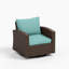 Wicker Outdoor Lounge Chair with Cushions-1362466329