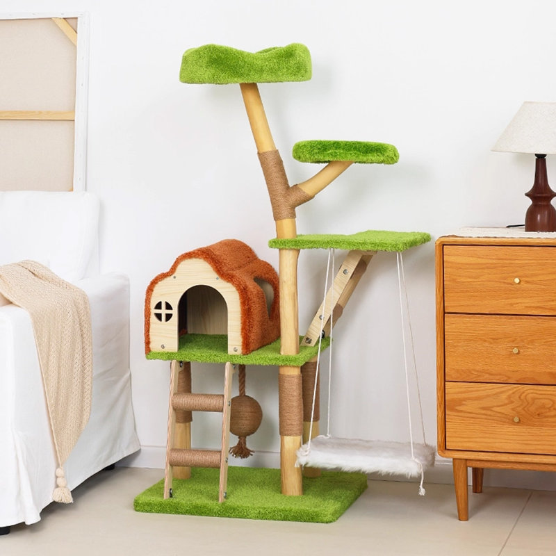 4 Tiers Cat Tree with Condons,Perch,Scratching Posts