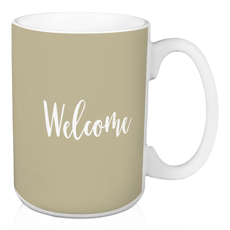Grande tasse à café welcome Nowakowski, Beige