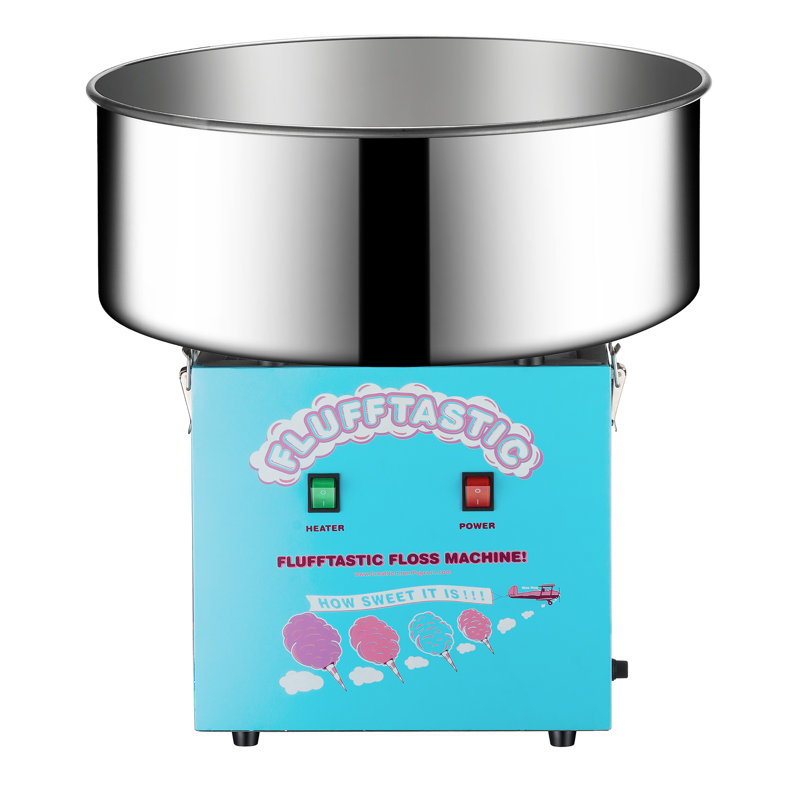Machine à barbe à papa - Machine à barbe à papa 1000W avec cuve en acier inoxydable - Machine à barbe à papa et cuillère à sucre pour fête d'anniversaire ou fête à la maison par Great Northern Popcorn (bleu)