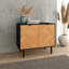 Armoire d'appoint Mid-Century moderne à 2 portes avec tablettes Liam-805845441