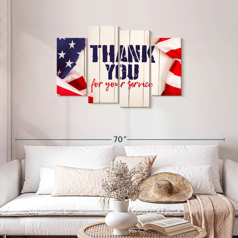 Lelend Thank You Servicemen, H 27 po x l 43 po