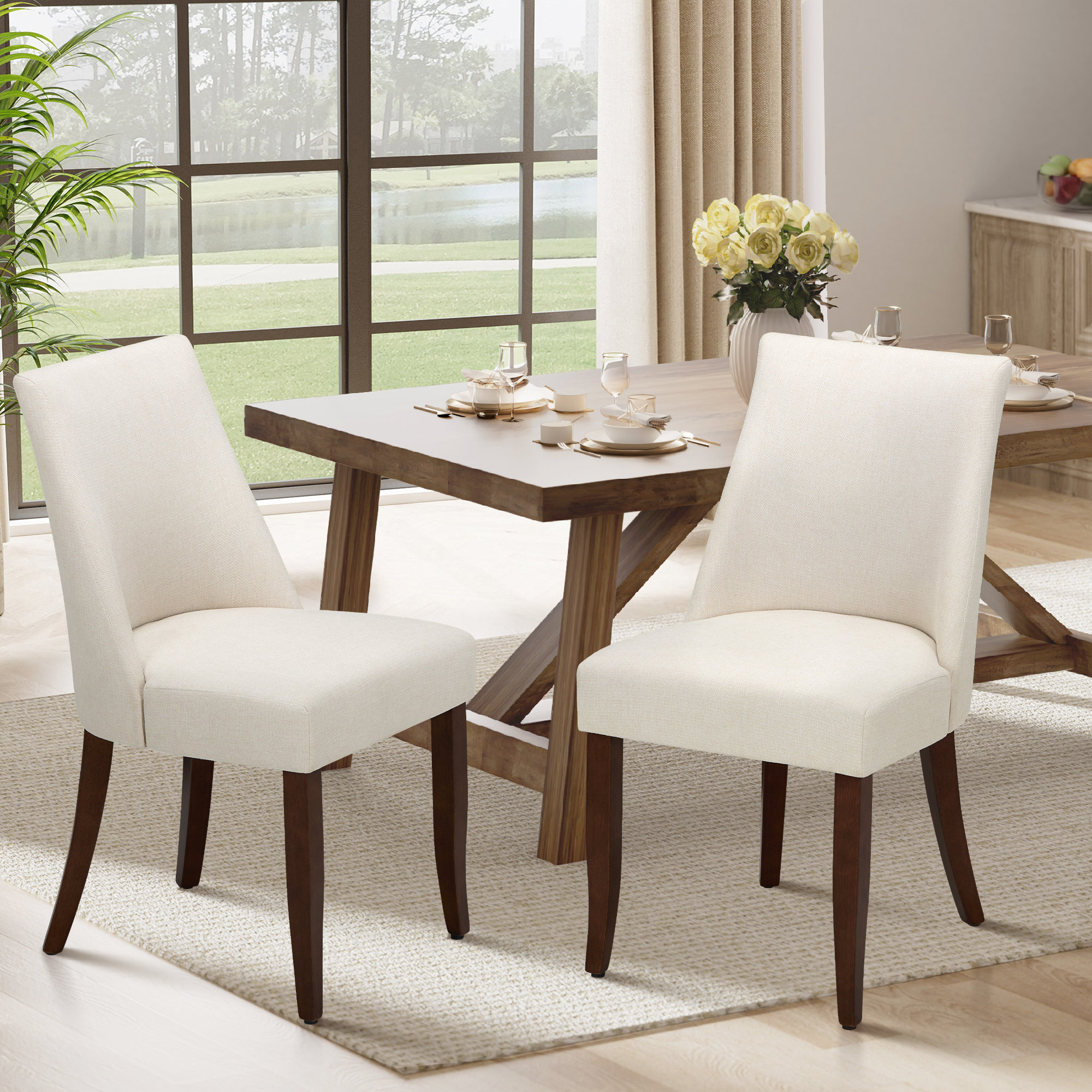 Chairs Parsons Style Dining Table Curved Back Parsons Dining Chair