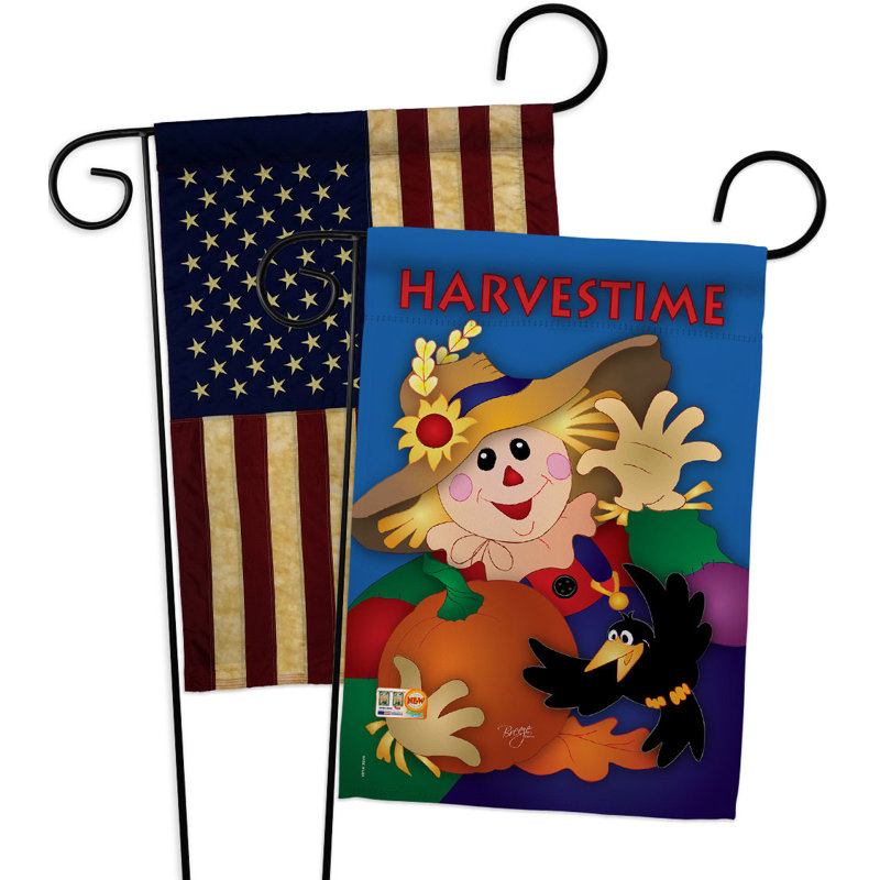 Drapeau de jardin en polyester 18,5 x 13 po Harvestime