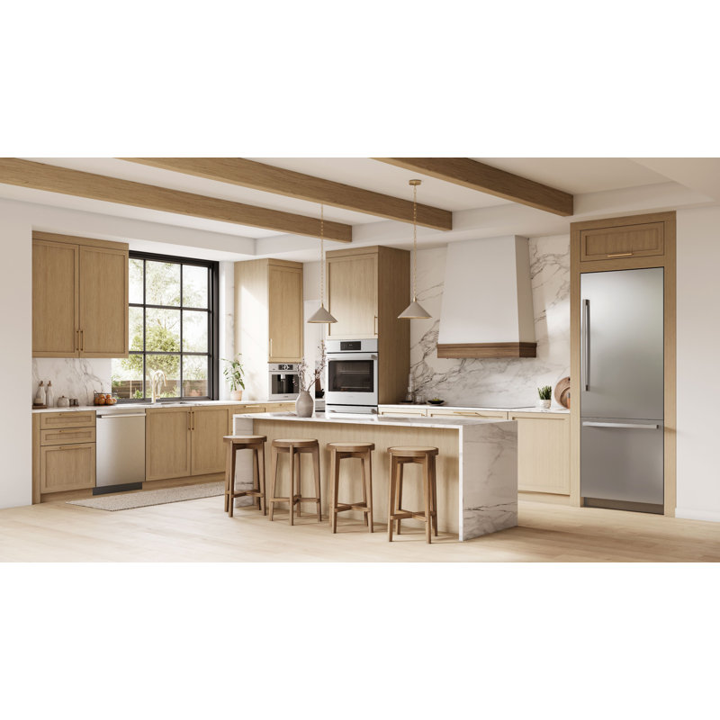 30" Bottom Freezer Built-in Refrigerator, Stainless Steel