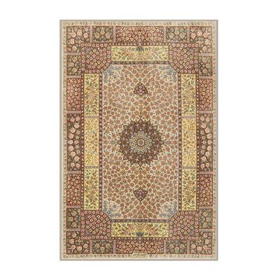 Tapis brun clair/beige traditionnel Manfull
