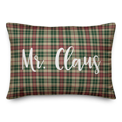  Coussin Mr. Claus en tartan