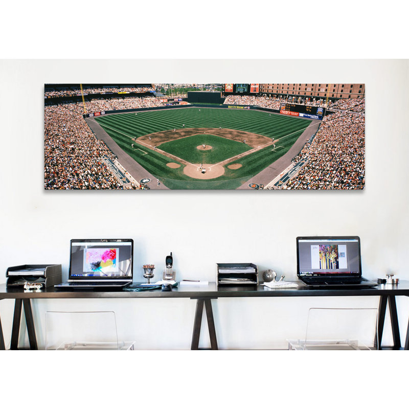 Camden Yards Baseball Field Baltimore MD par Panorami Images - impression, H 12 po x l 36 po x P 1,5 po, Sans cadre