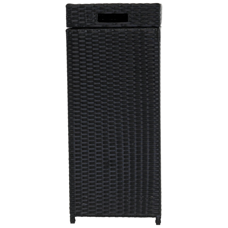 Poubelles extérieures en osier - ensemble de 2 - 26 gallons et 15 gallons