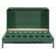 Grand lit escamotable avec grands tiroirs, vert